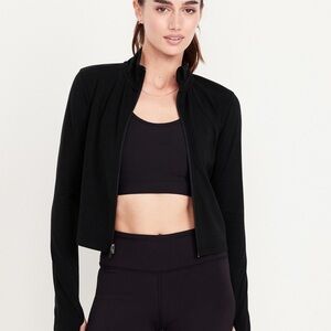 Old Navy Women's Black Cropped Jacket